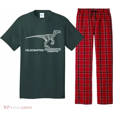 Velociraptor Equals Distanceraptor Timeraptor Pajama Set
