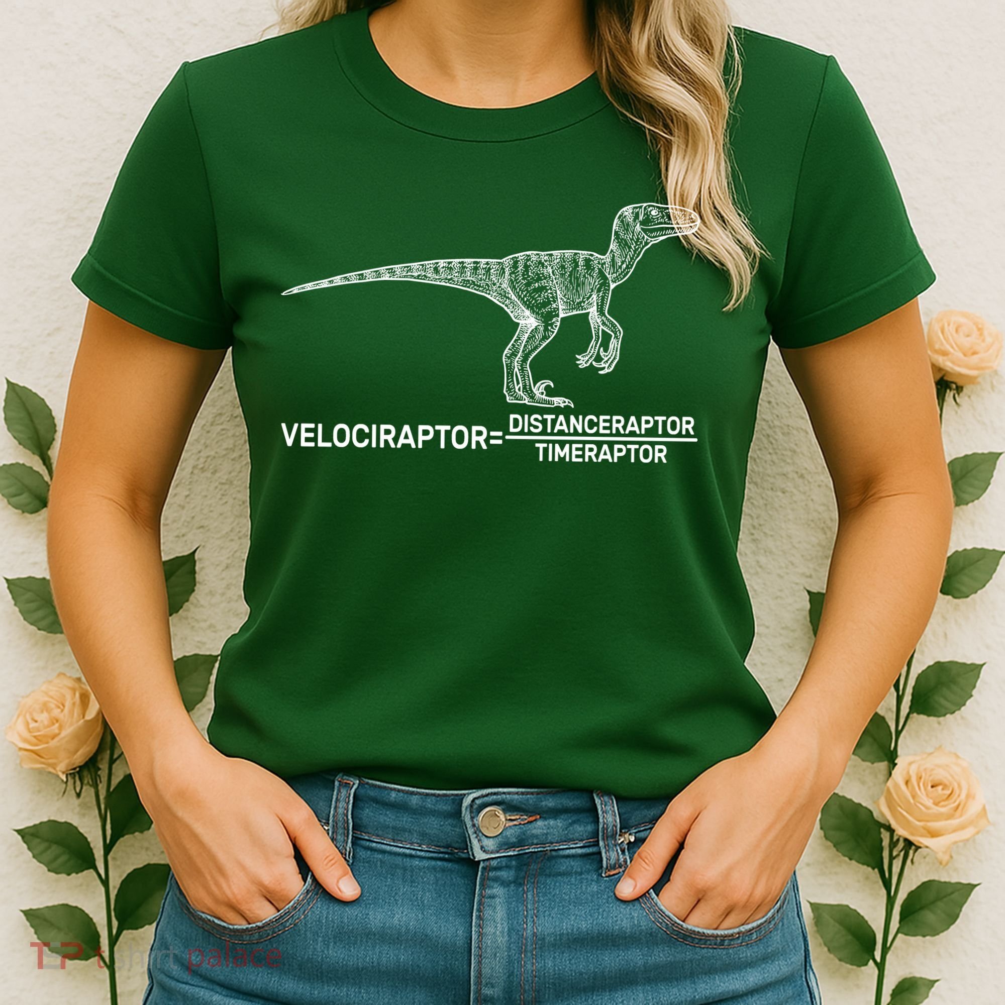 Velociraptor Equals Distanceraptor Timeraptor Women's T-Shirt
