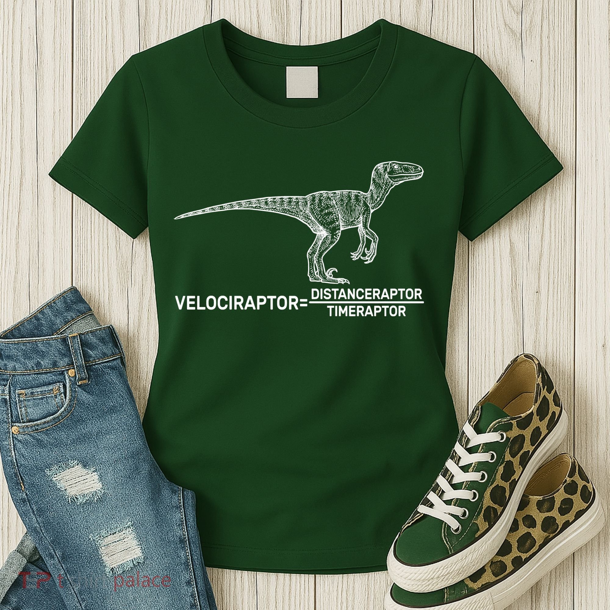 Velociraptor Equals Distanceraptor Timeraptor Women's T-Shirt