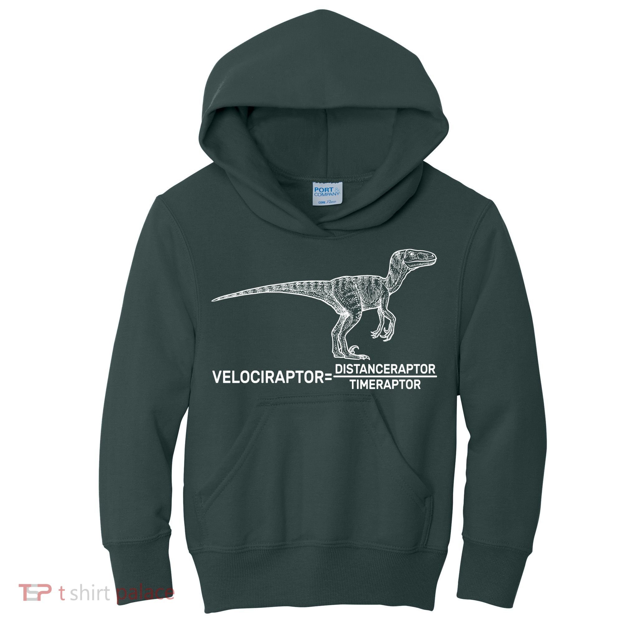 Velociraptor Equals Distanceraptor Timeraptor Kids Hoodie