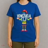 Venezuela Elf Matching Proud Patriotic Group Christmas Party Funny Gift T-Shirt thumb 4