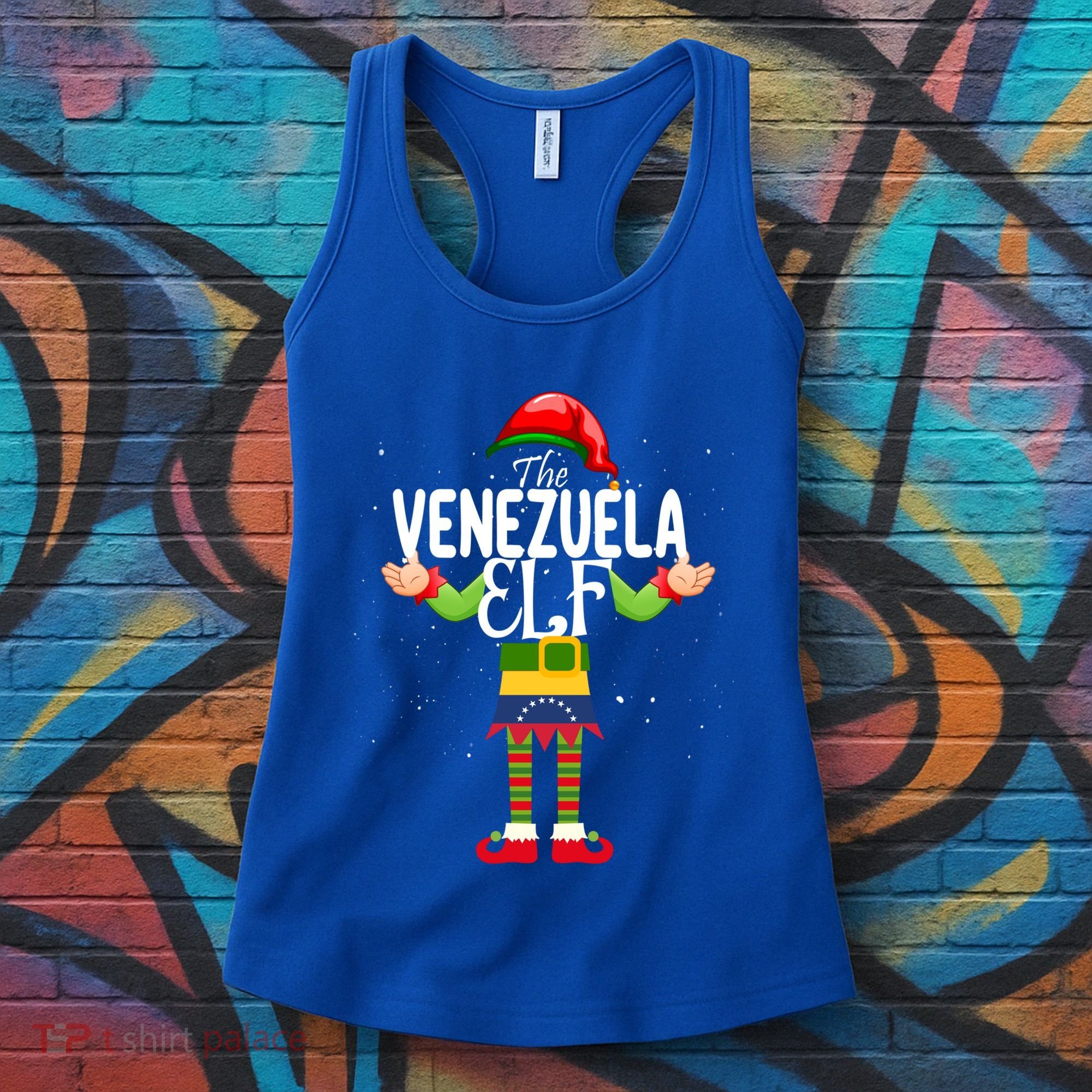 Venezuela Elf Matching Proud Patriotic Group Christmas Party Funny Gift Women's Tank Top