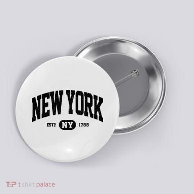 Vintage Established New York Ny Button