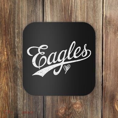 Vintage Eagles Name Retro Style Coaster