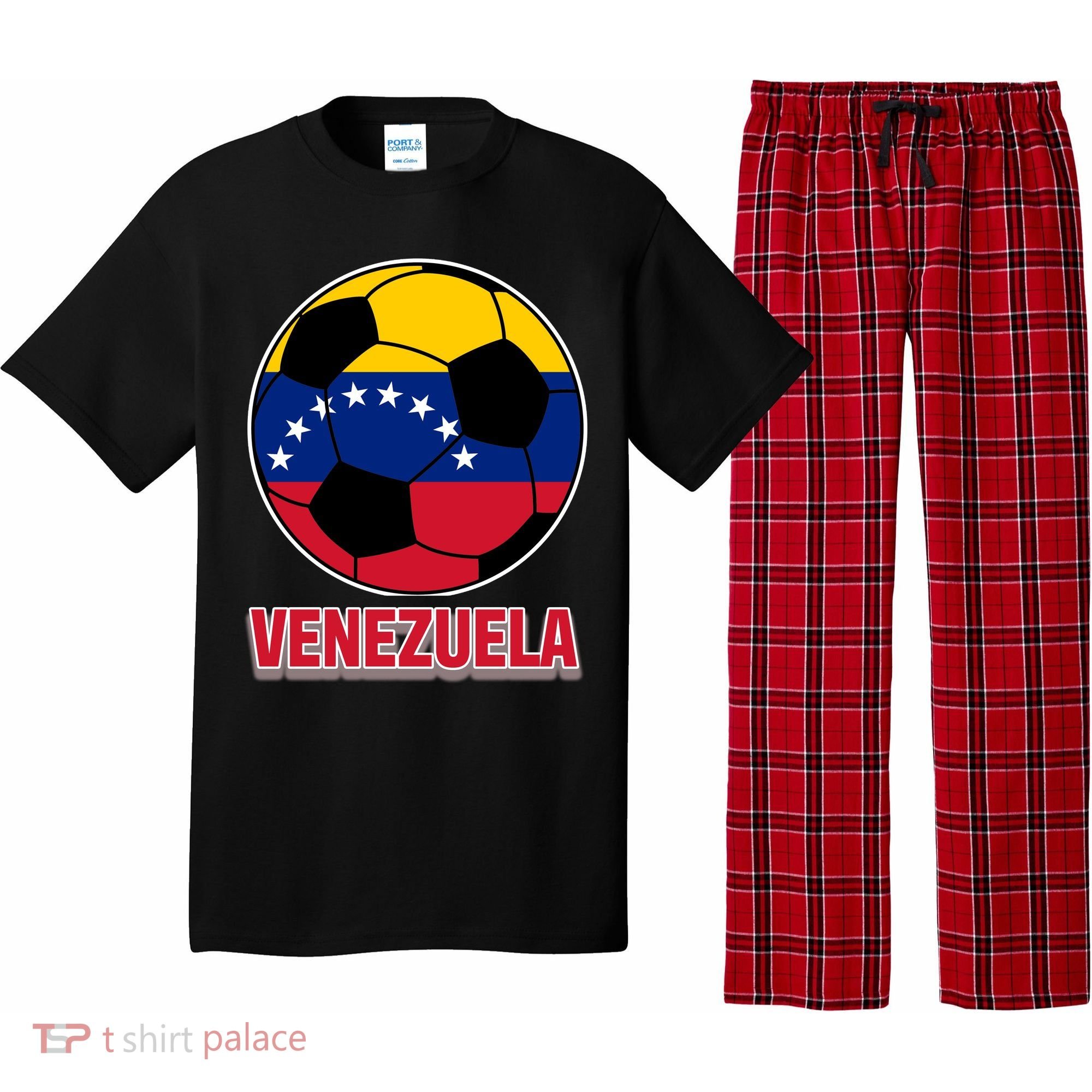 Venezuela Flag Soccer Jersey Pajama Set