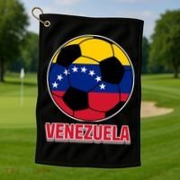 Venezuela Flag Soccer Jersey Golf Towel thumb 1