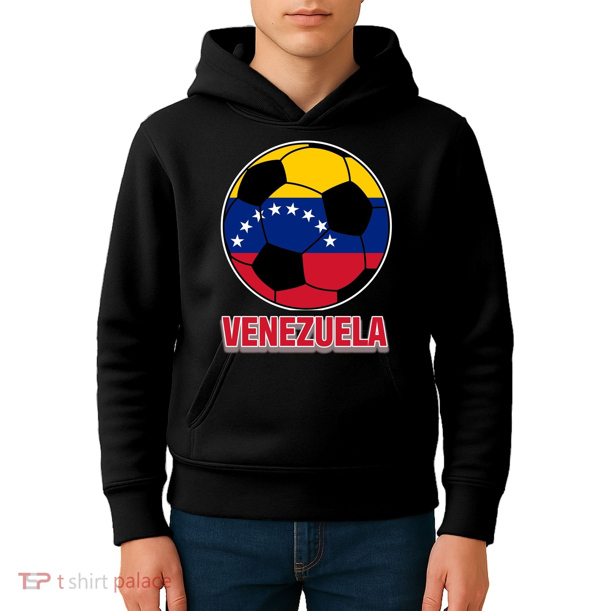 Venezuela Flag Soccer Jersey Kids Hoodie