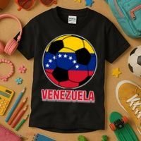 Venezuela Flag Soccer Jersey Kids T-Shirt thumb 3