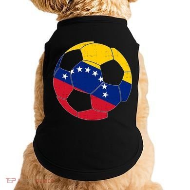 Venezuela Soccer Ball Flag Vintage Doggie Tank
