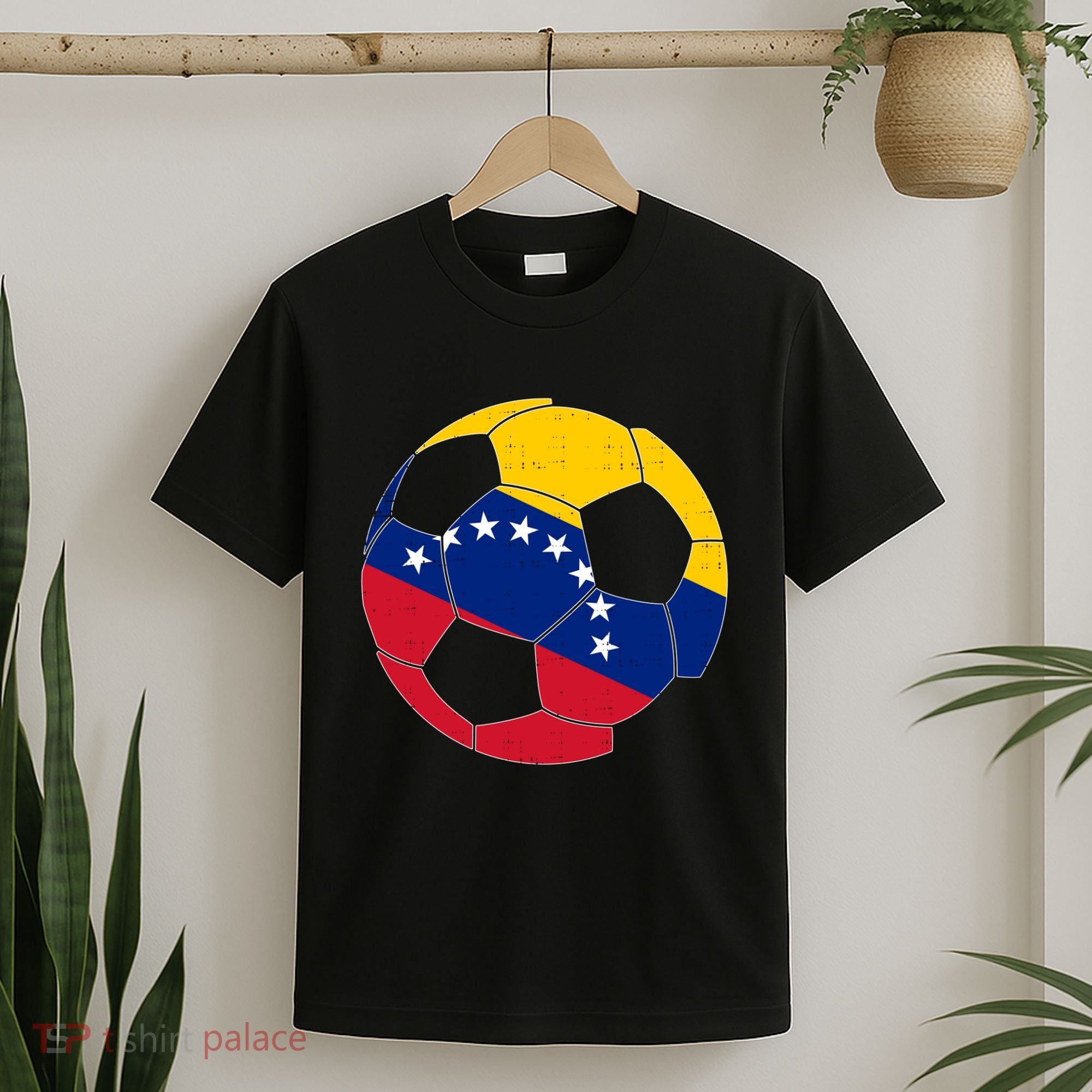 Venezuela Soccer Ball Flag Vintage T-Shirt