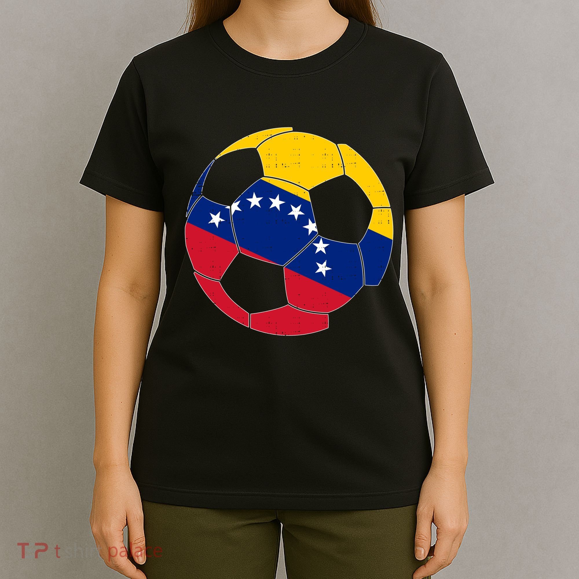 Venezuela Soccer Ball Flag Vintage T-Shirt