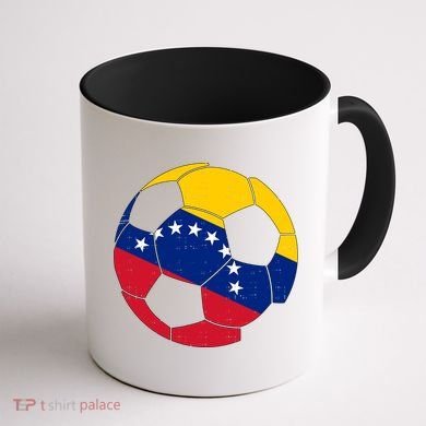 Venezuela Soccer Ball Flag Vintage Coffee Mug back