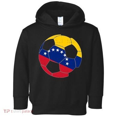 Venezuela Soccer Ball Flag Vintage Toddler Hoodie