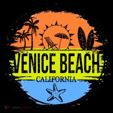 Venice Beach Retro Circle Kids Colorblock Raglan Jersey