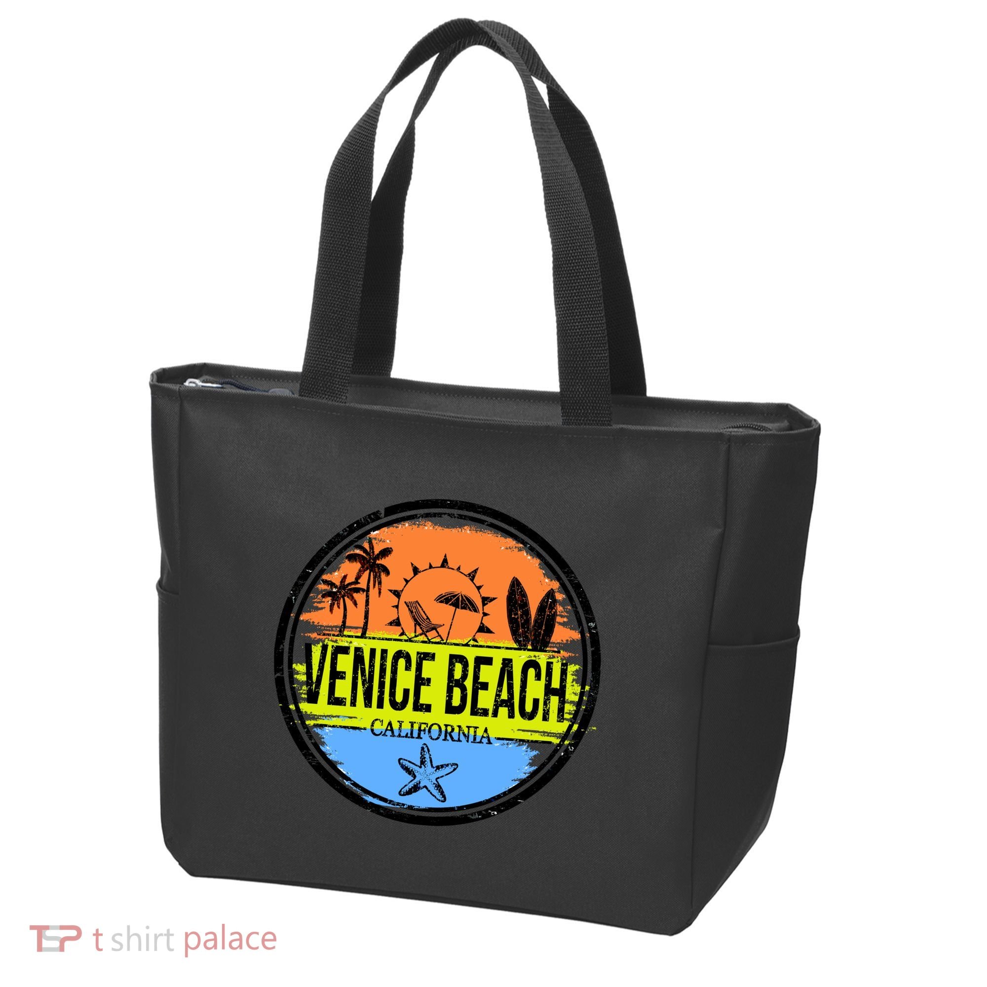 Venice Beach Retro Circle Tote Bag