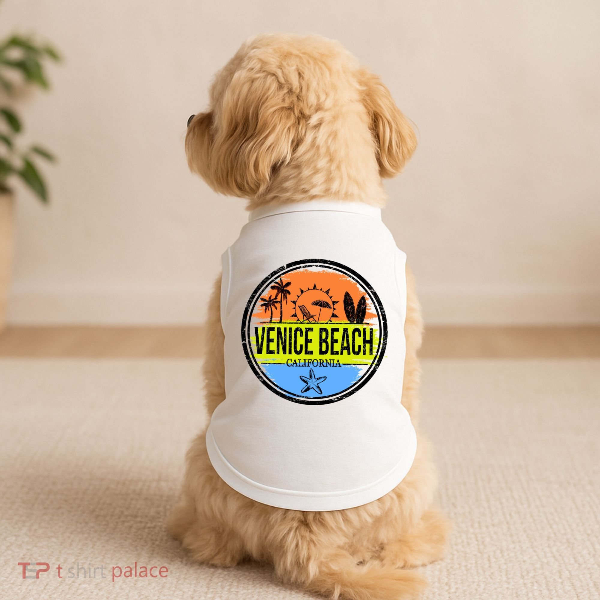 Venice Beach Retro Circle Doggie Tank