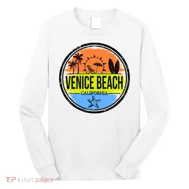 Venice Beach Retro Circle Long Sleeve Shirt
