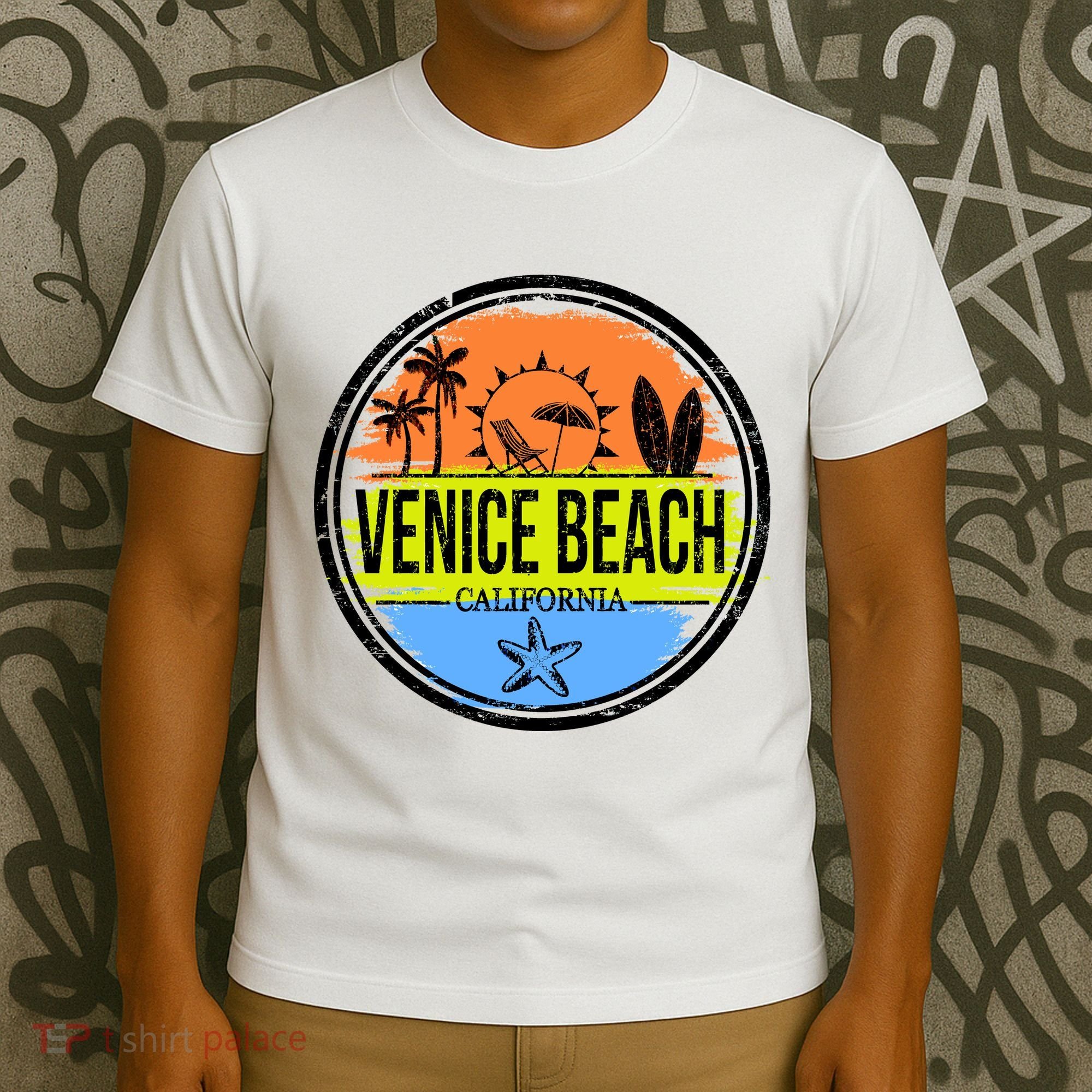 Venice Beach Retro Circle T-Shirt