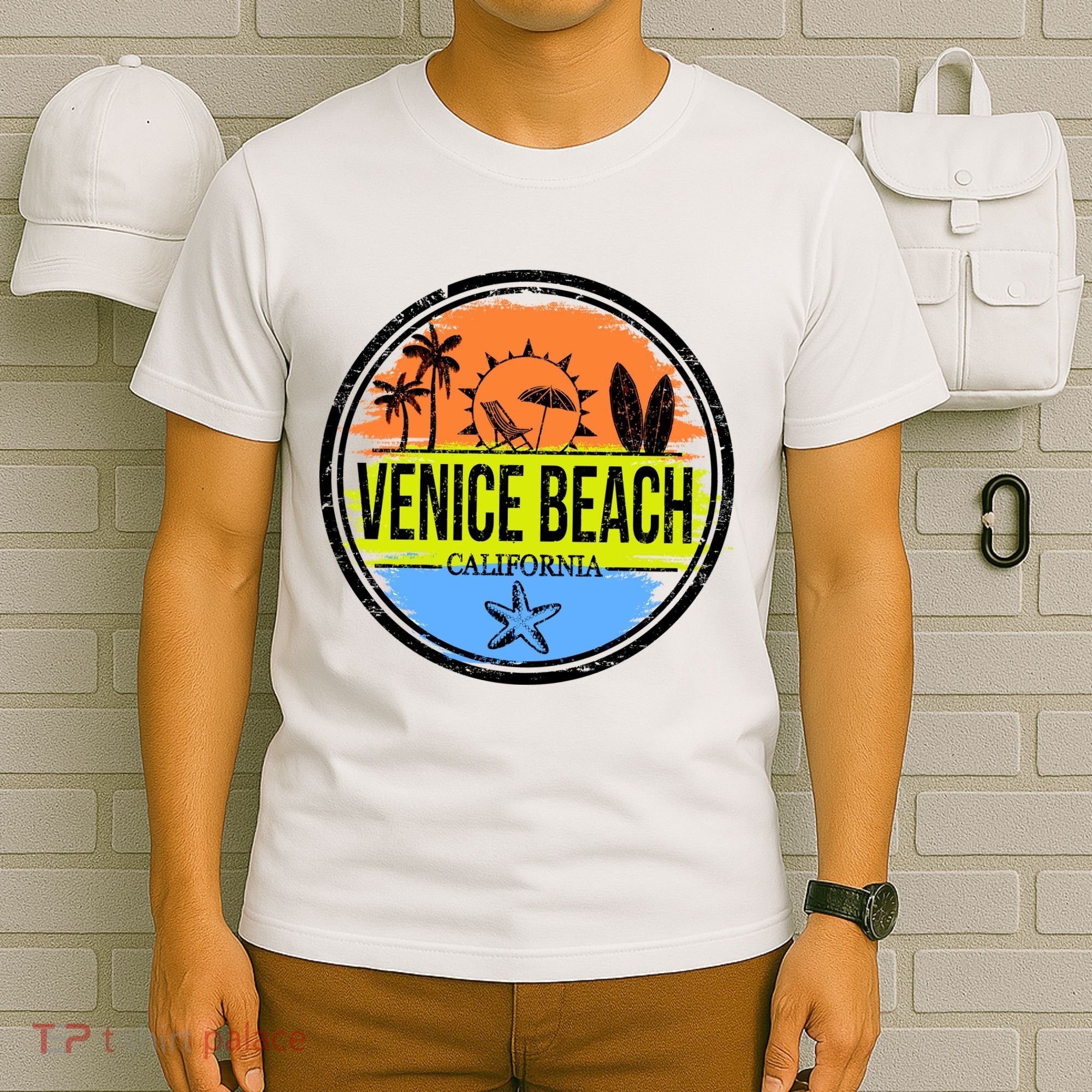 Venice Beach Retro Circle T-Shirt