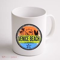 Venice Beach Retro Circle Coffee Mug thumb 1
