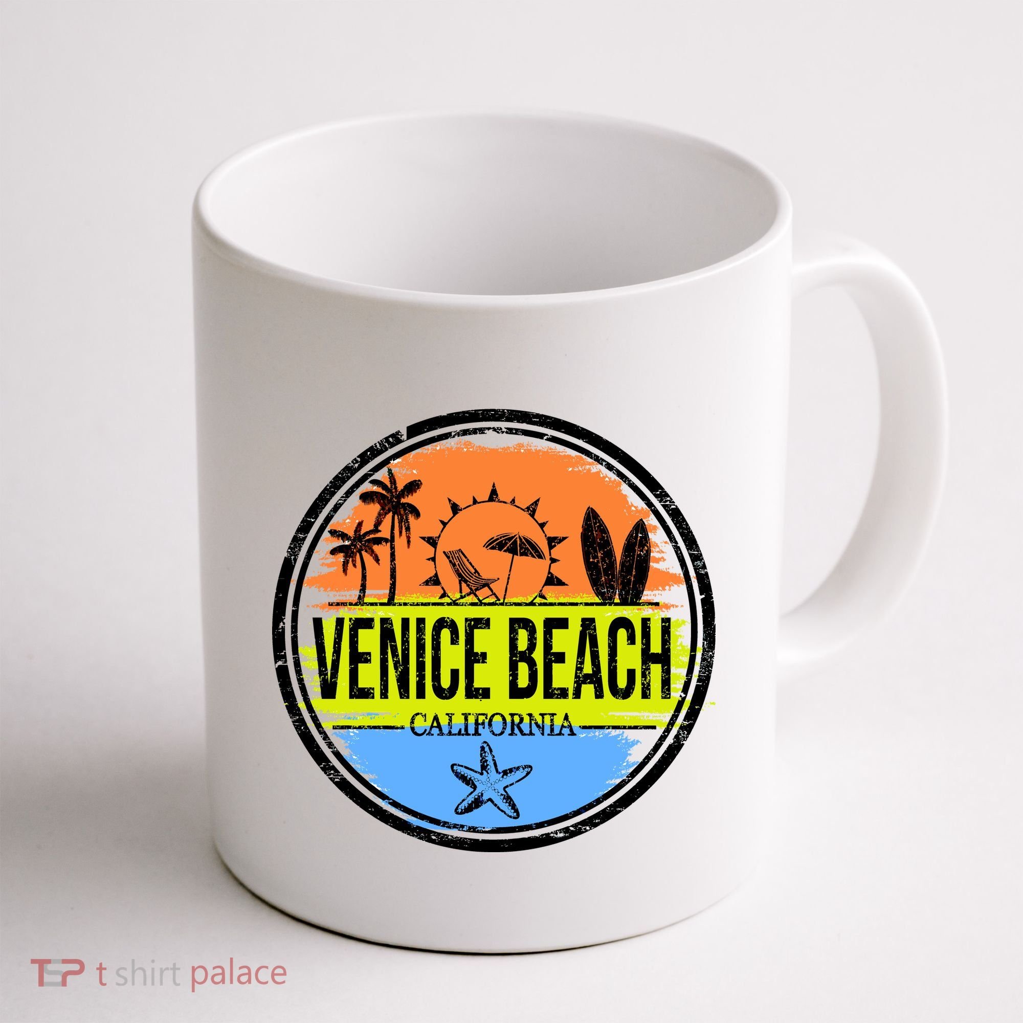 Venice Beach Retro Circle Coffee Mug
