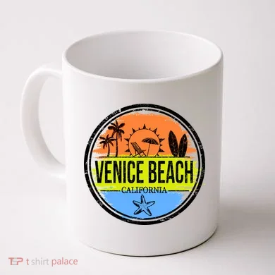 Venice Beach Retro Circle Coffee Mug