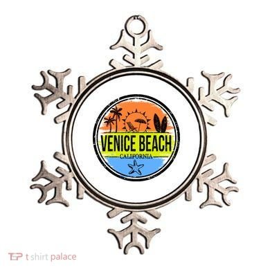 Venice Beach Retro Circle Ornament
