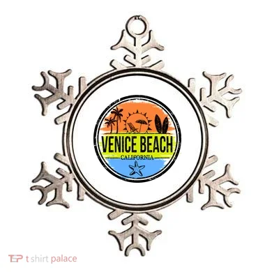Venice Beach Retro Circle Ornament