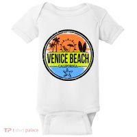 Venice Beach Retro Circle Baby Bodysuit thumb 0