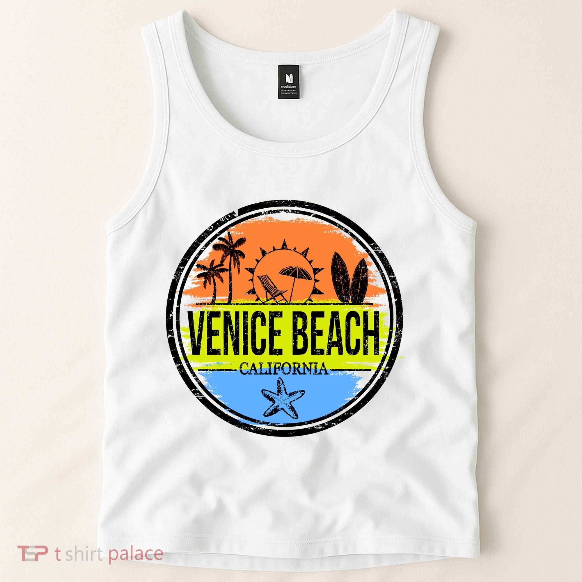 Venice Beach Retro Circle Tank Top