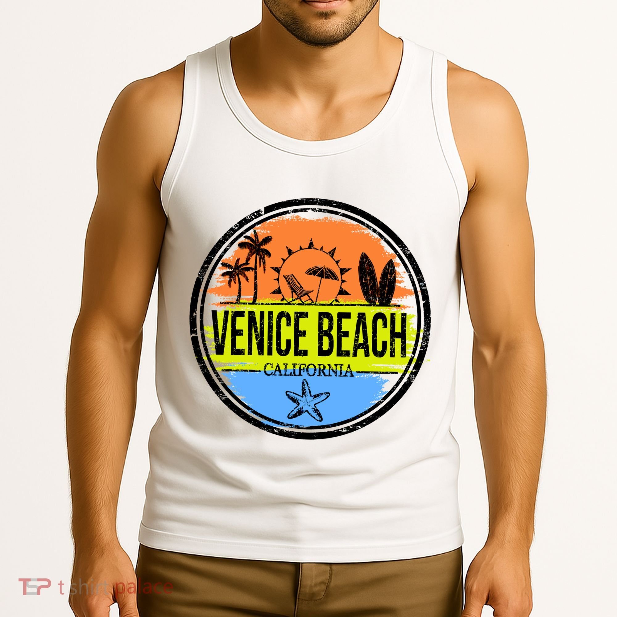 Venice Beach Retro Circle Tank Top