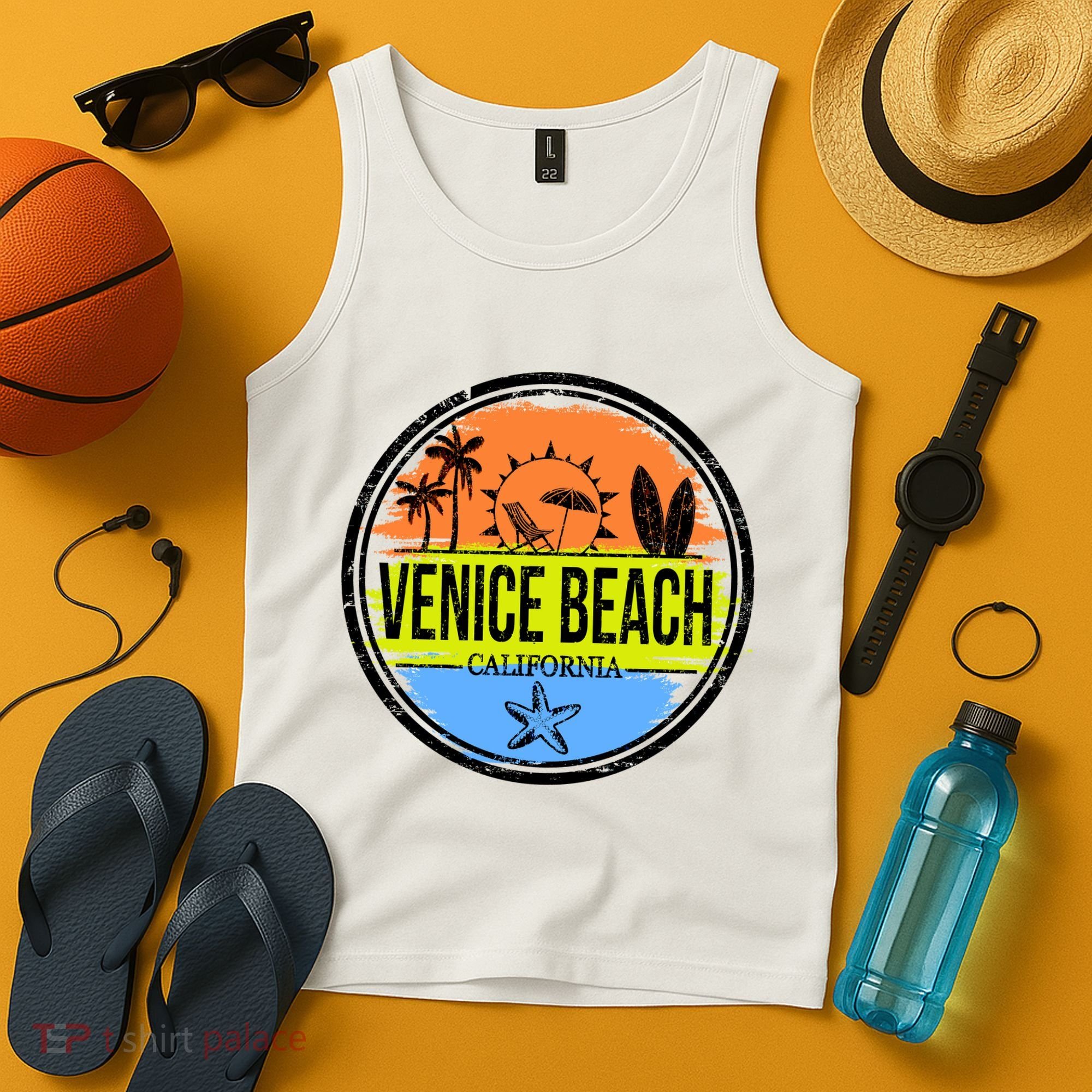 Venice Beach Retro Circle Tank Top