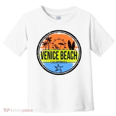 Venice Beach Retro Circle Toddler T-Shirt