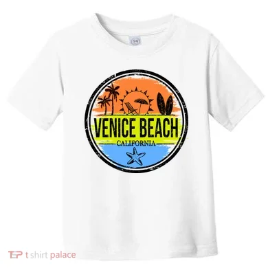 Venice Beach Retro Circle Toddler T-Shirt