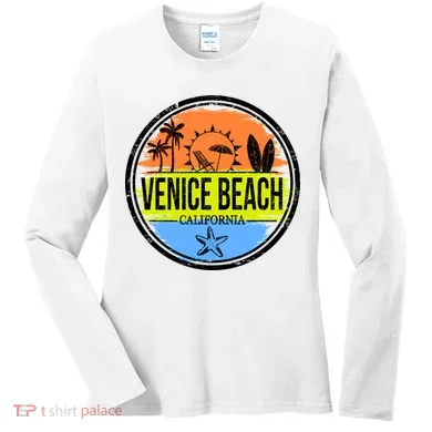 Venice Beach Retro Circle Women's Long Sleeve Shirt