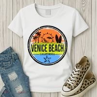 Venice Beach Retro Circle Women's T-Shirt thumb 3