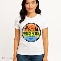 Venice Beach Retro Circle Women's T-Shirt thumb 4