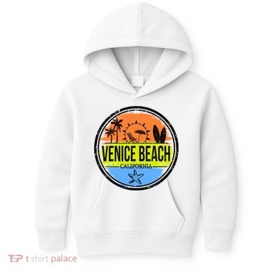 Venice Beach Retro Circle Kids Hoodie