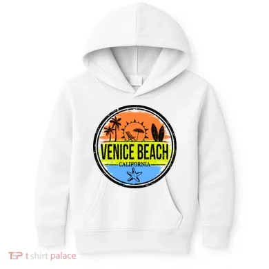 Venice Beach Retro Circle Kids Hoodie