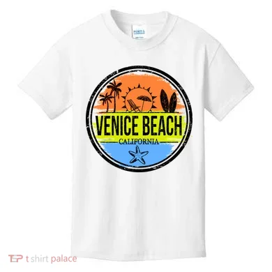 Venice Beach Retro Circle Kids T-Shirt