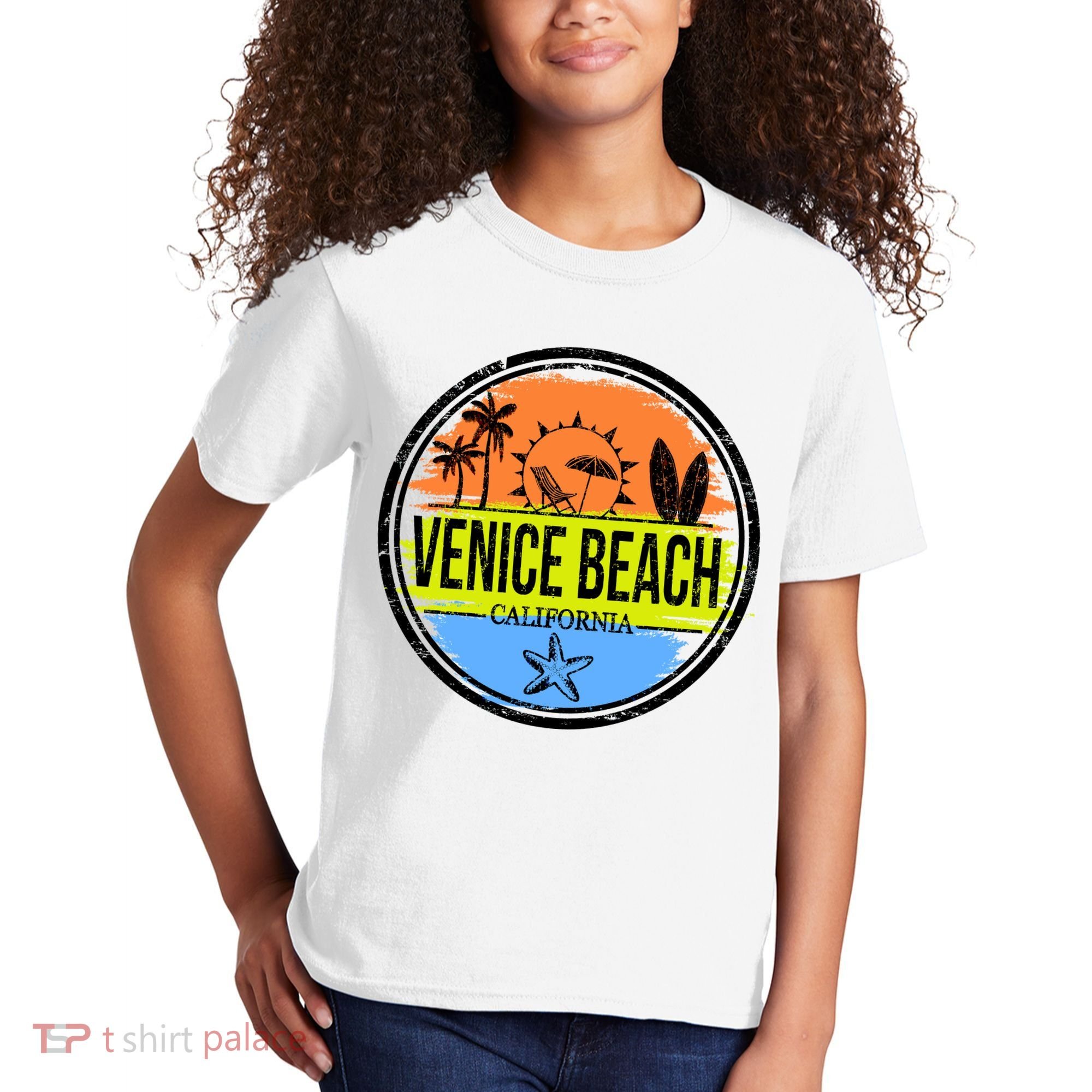 Venice Beach Retro Circle Kids T-Shirt