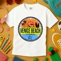Venice Beach Retro Circle Kids T-Shirt thumb 3