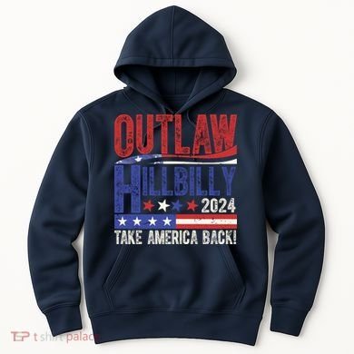 Vintage Elections Outlaw Hillbilly Us Flag Hoodie