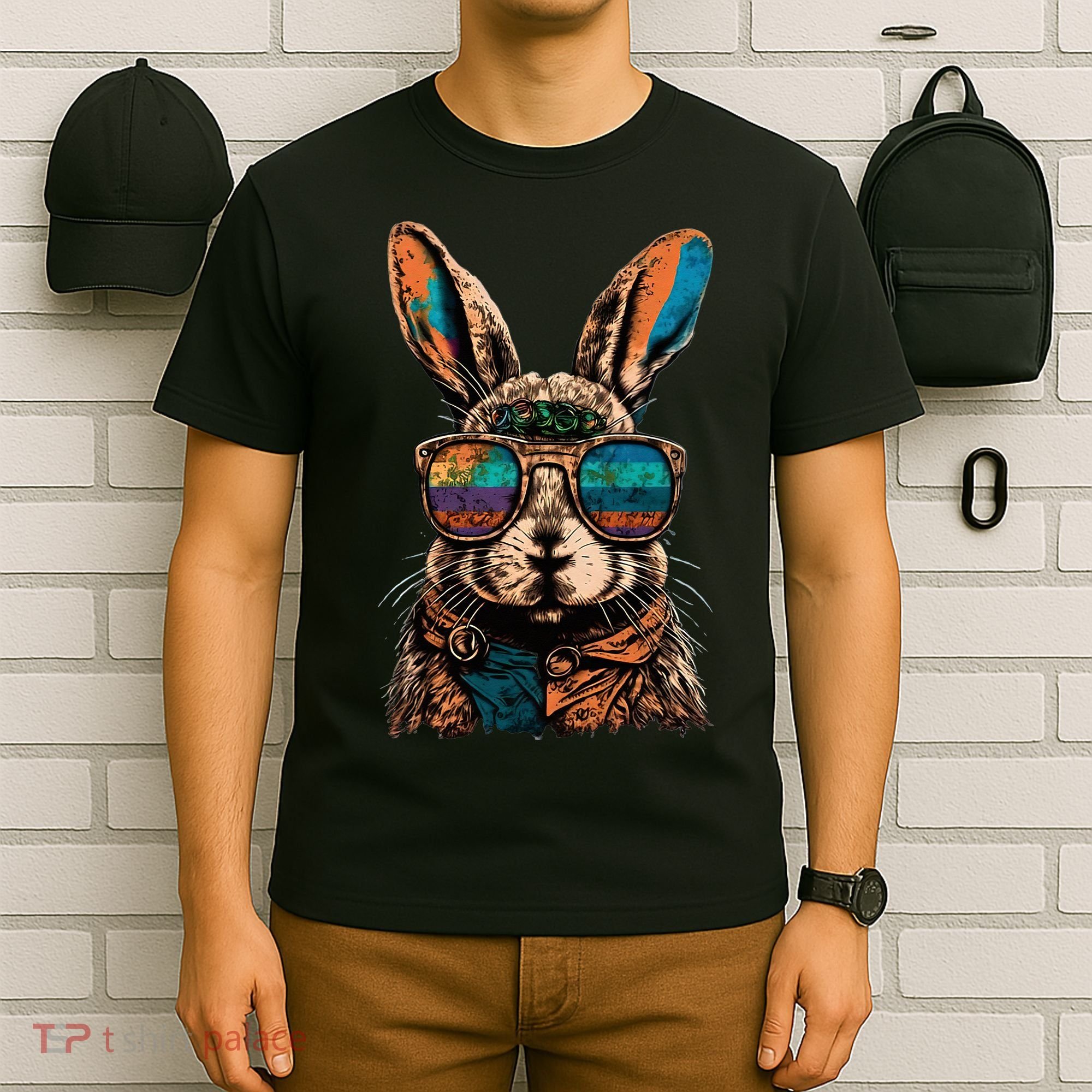 Vintage Easter Rabbit Retro T-Shirt