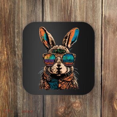 Vintage Easter Rabbit Retro Coaster