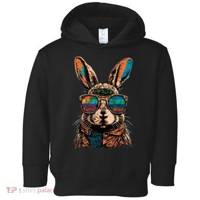 Vintage Easter Rabbit Retro Toddler Hoodie
