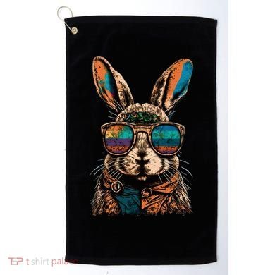Vintage Easter Rabbit Retro Golf Towel