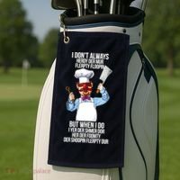 Vert Der Ferk I Don't Always Hery Dur Golf Towel thumb 2