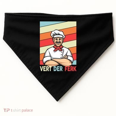 Vert Der Ferk Retro Poster Chef USA-Made Doggie Bandana