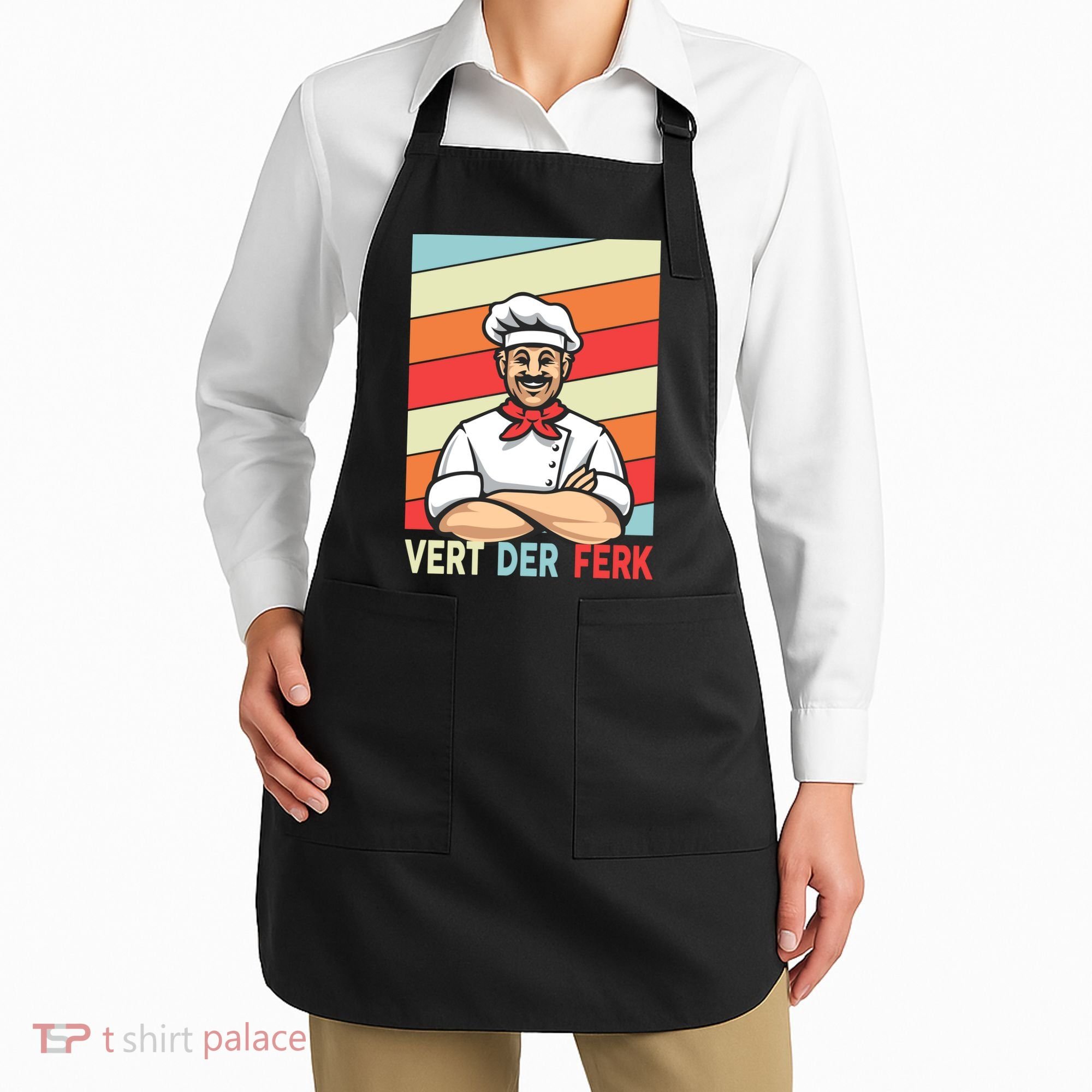 Vert Der Ferk Retro Poster Chef Apron